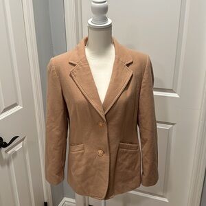 Rqt petite pea coat tan super soft size 14p
